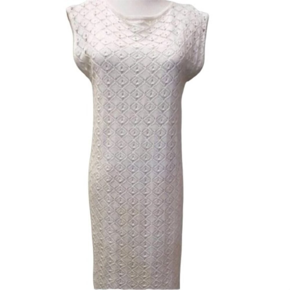 Joe Fresh White knit sleeveless sweater dress size S (174)